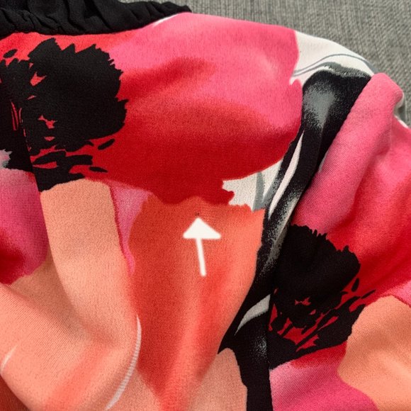 R&K Originals cropped Floral Open Jacket Cardigan 16 Black Pink Orange 3/4 Sleev - Picture 9 of 15